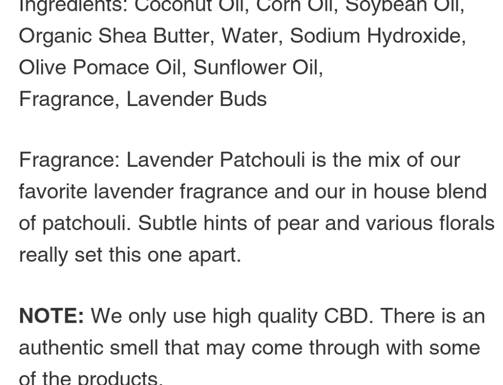 Lavender Patchouli CBD Oil Soap - Picture 3 of 5